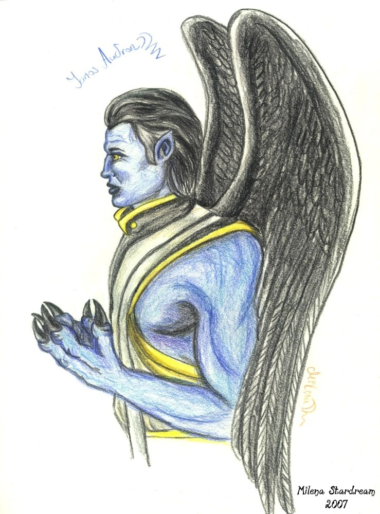 Pencil drawing of Janos Audrom from Legacy of Kain