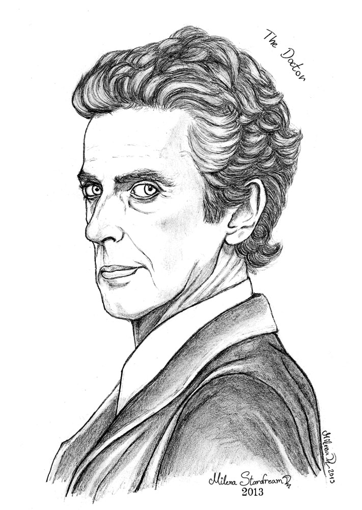  Peter Capaldi pencil portrait